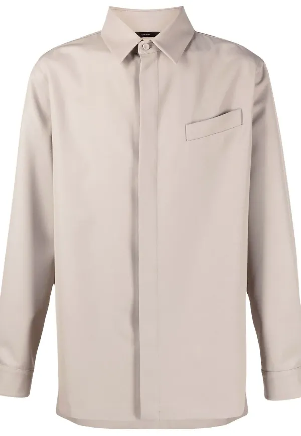 Fendi tunn skjortjacka - Neutral