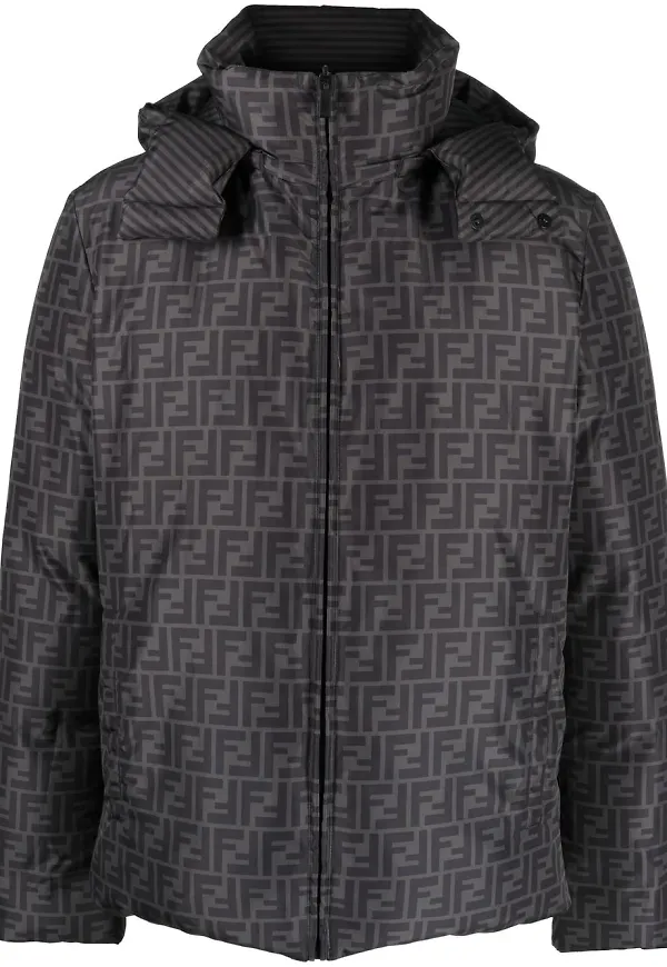 Fendi vadderad rock med monogram - Grå