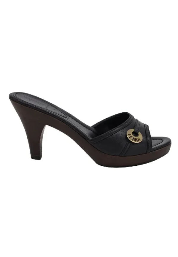 Fendi Vintage Pre-owned Läder klackskor Svart, Dam