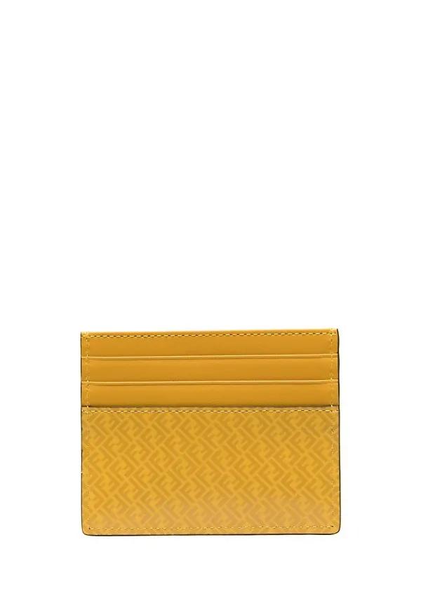 Fendi Zucca-mönstrad korthållare - Gul