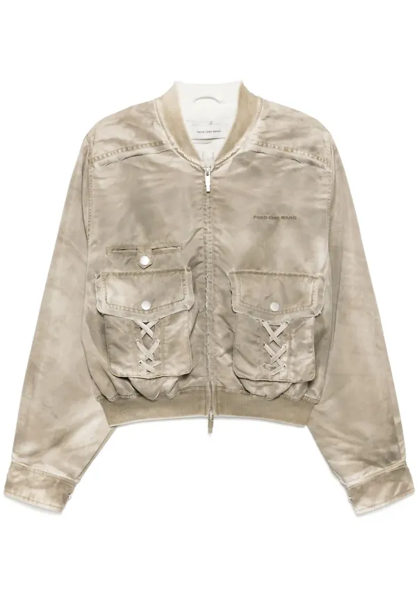 Feng Chen Wang bomberjacka med broderad logotyp - Neutral