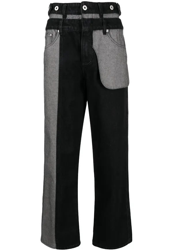 Feng Chen Wang straight-jeans - Svart