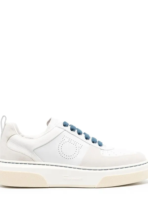 Ferragamo Cassina låga sneakers - Vit