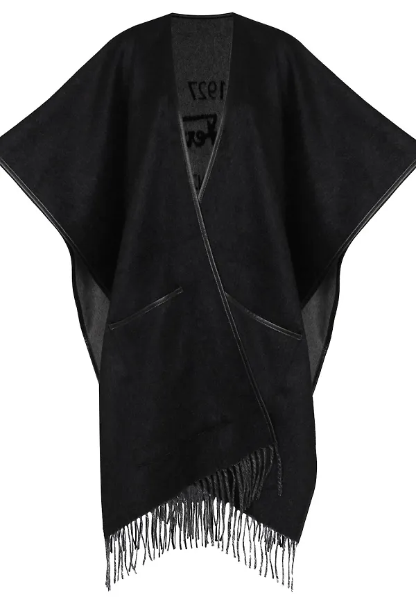 Ferragamo stickad cape från 1927 - Svart