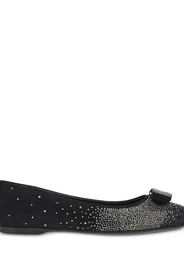 Ferragamo Vara ballerinaskor med rosett - Svart