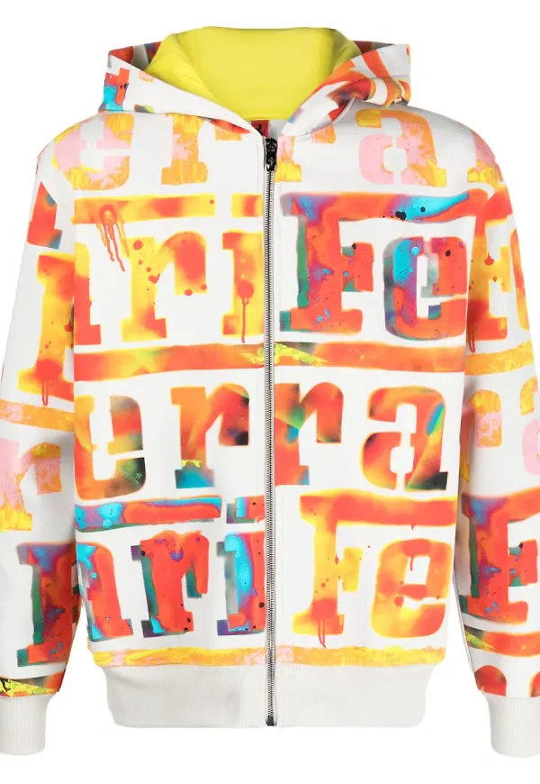 Ferrari hoodie med logotyp - Grå
