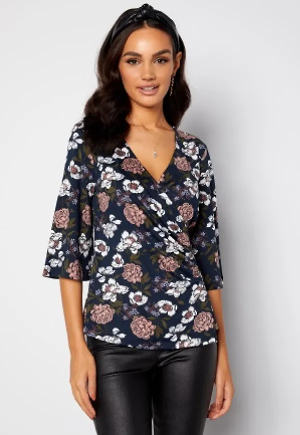 Happy Holly Simone kimono sleeve Blue / Patterned 32/34