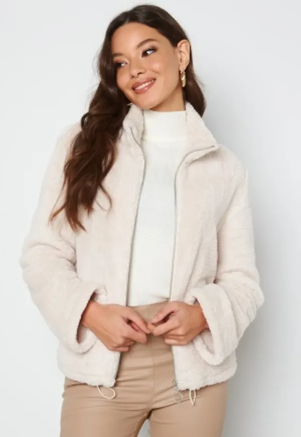 BUBBLEROOM Tammie Soft Teddy Jacket Light beige 36
