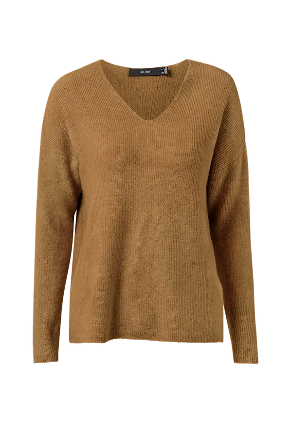 Vero Moda - Tröja vmCrewlefile LS V-neck Blouse - Gul
