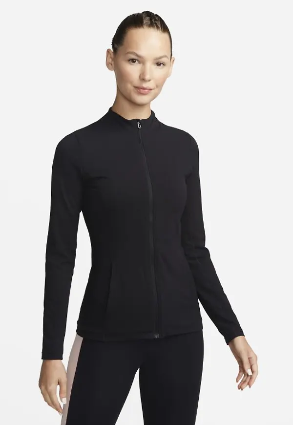Figursydd jacka Nike Yoga Dri-FIT Luxe för kvinnor - Svart