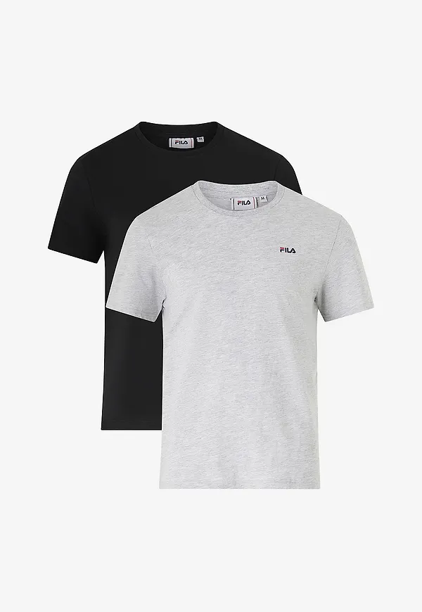 FILA - 2-Pack T-Shirts Brod Tee / Double Pack - Svart