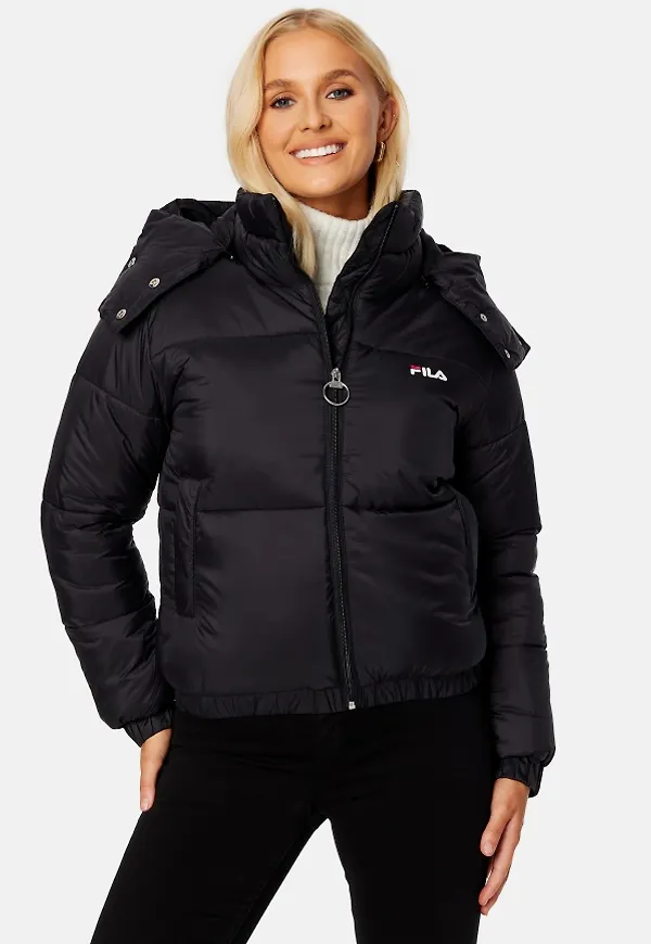 FILA Bender Cropped Padded Puffer Jacket 1012 Moonless Night L