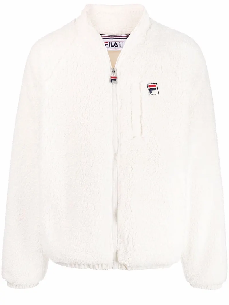 Fila bomberjacka med broderad logotyp - Vit