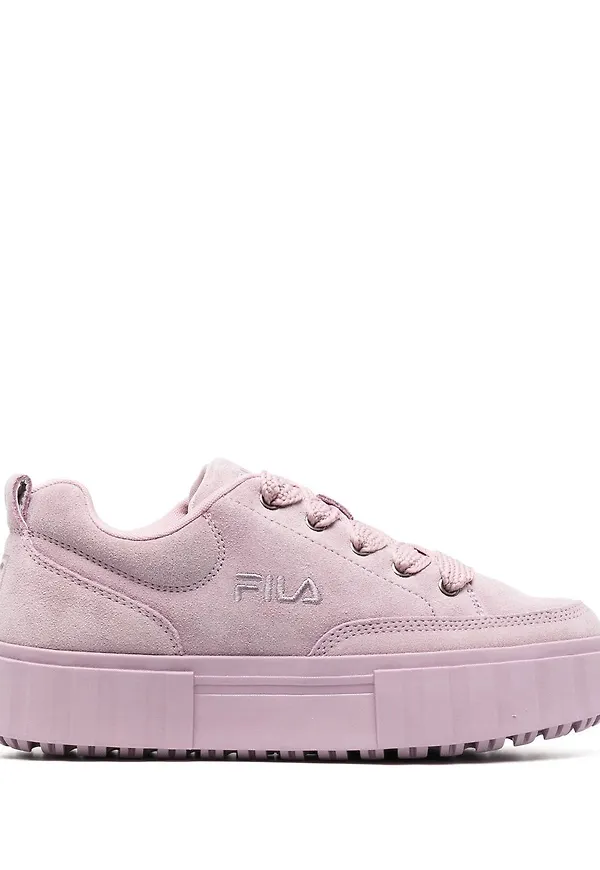 Fila embroidered-logo platform sneakers - Rosa