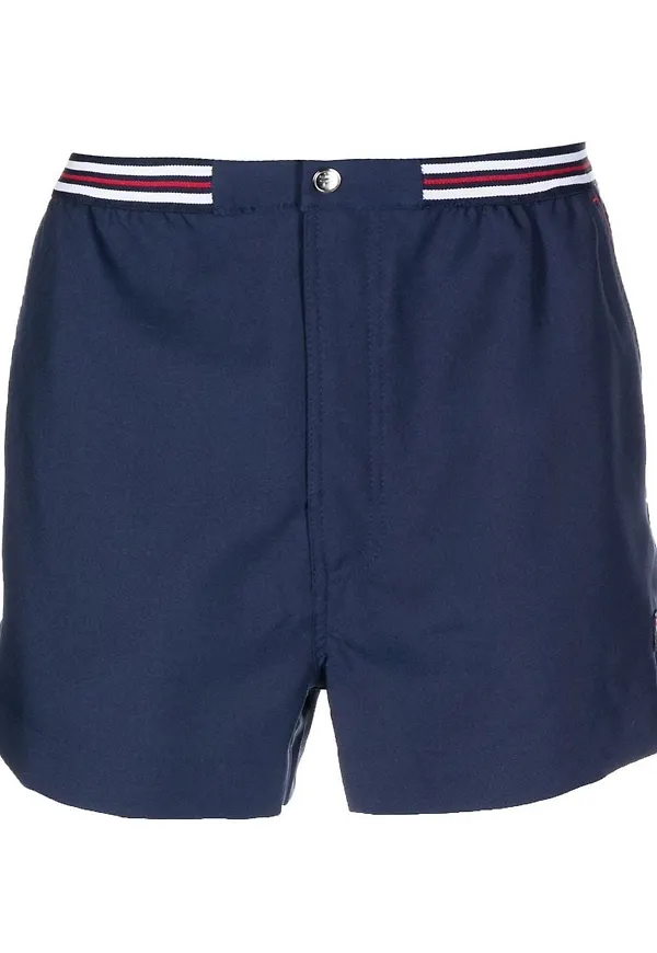 Fila randiga shorts - Blå