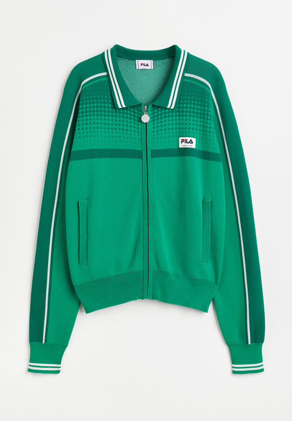 Fila Tarazona Knitted Jacket Green, Tröjor i storlek L och färg Grön