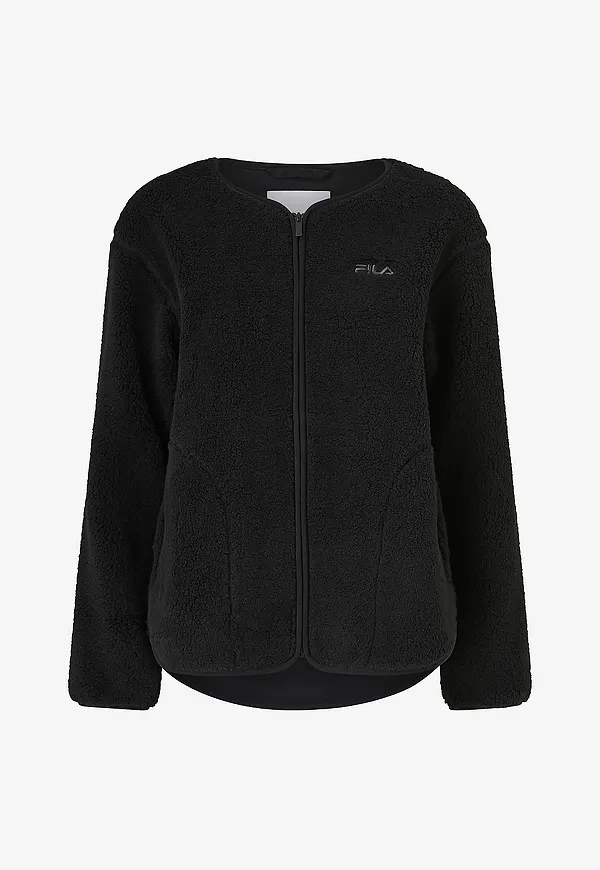 FILA - Teddyjacka Cassiano Relaxed Teddy Fleece - Svart