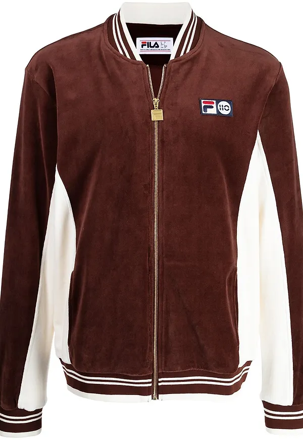 Fila träningsjacka med panel - Brun