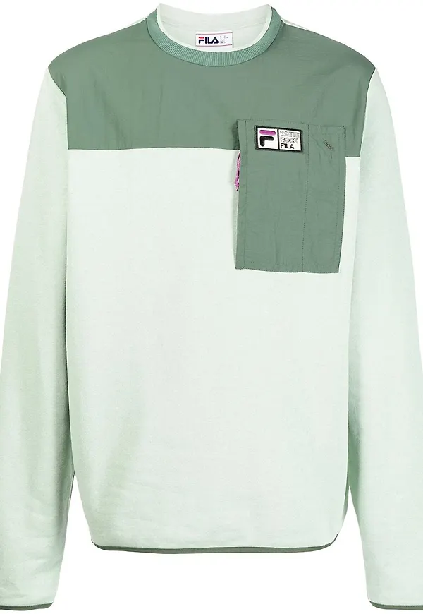 Fila tröja med färgblock - Grön