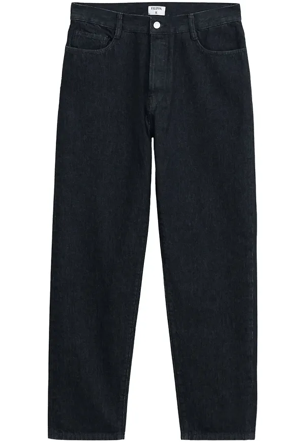 Filippa K croppade tapered-jeans - Svart