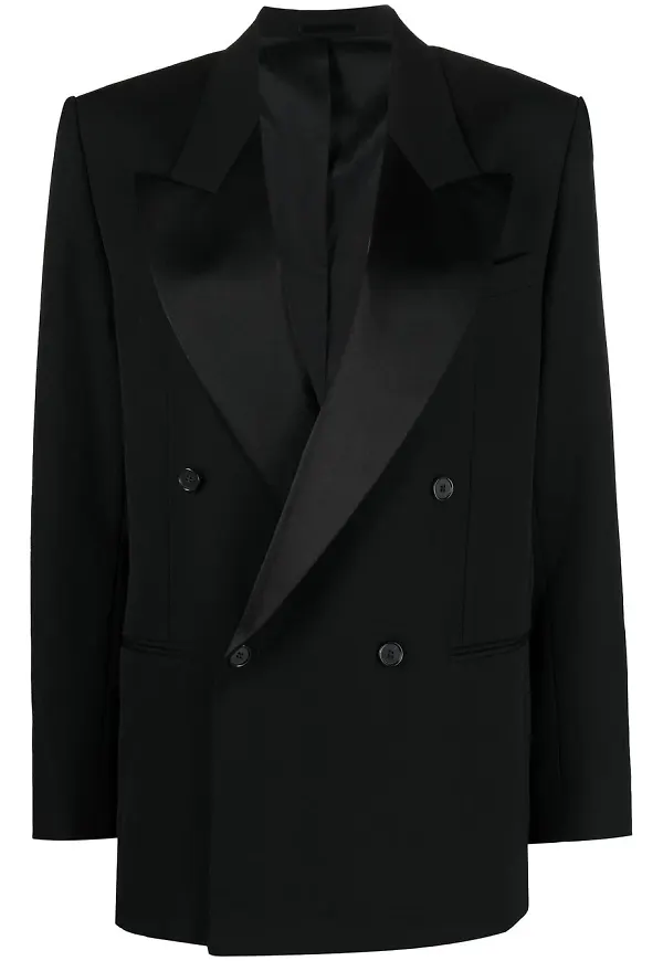 Filippa K dubbelknäppt smokingblazer - Svart