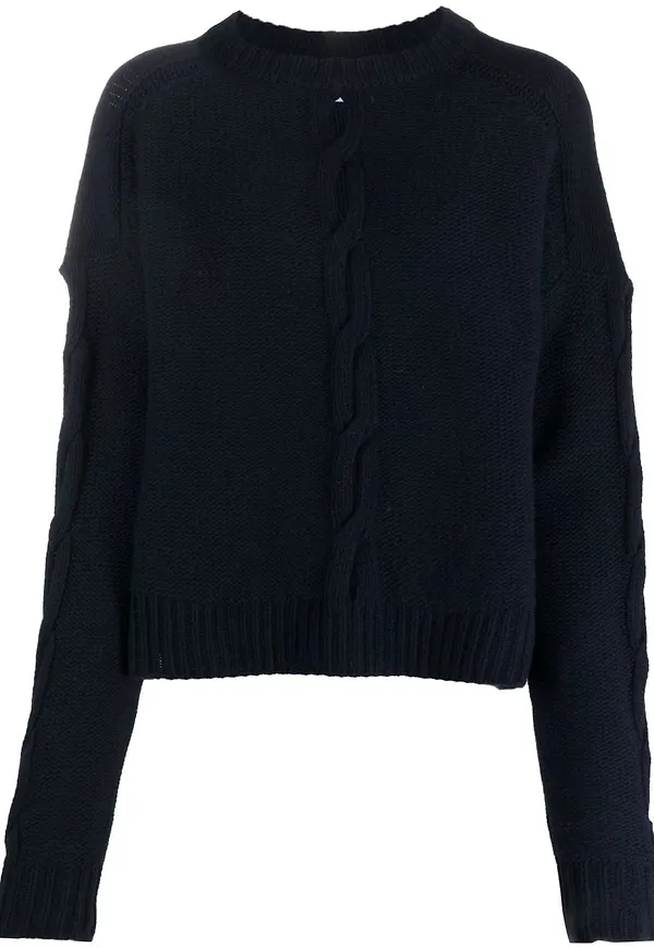 Filippa K kabelstickad tröja - Blå