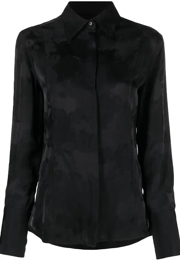 Filippa K Lillian skjorta i jacquard - Svart