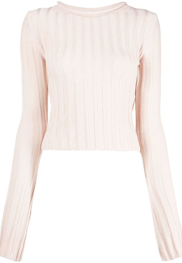 Filippa K ribbstickad tröja - Rosa