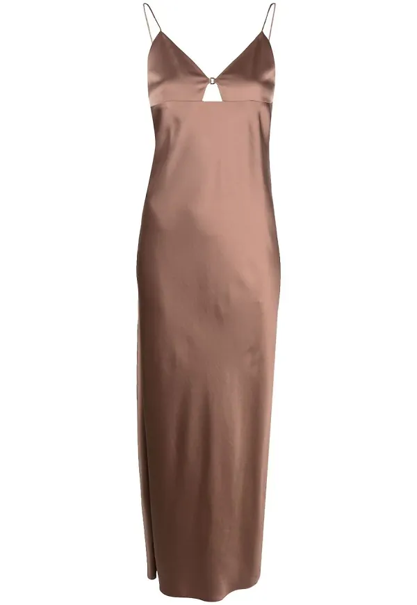 Filippa K slipklänning med satinfinish - Neutral