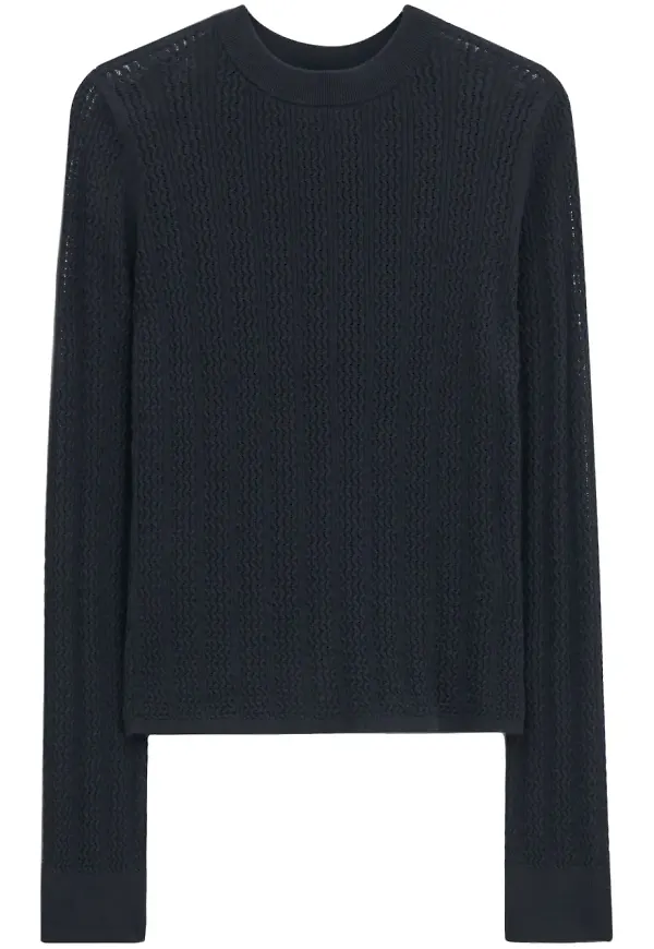 Filippa K stickad spetstopp - Svart