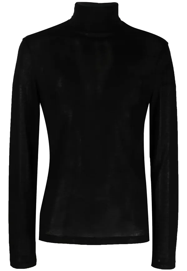 Filippa K sweatshirt med rullkrage - Svart