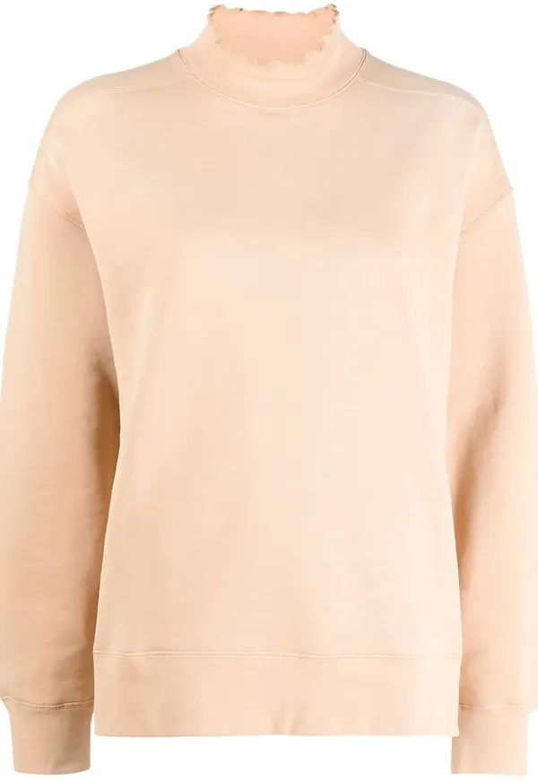 Filippa K sweatshirt med volangkant - Neutral