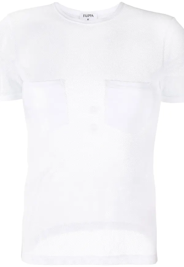 Filippa K t-shirt med fickdetalj - Vit