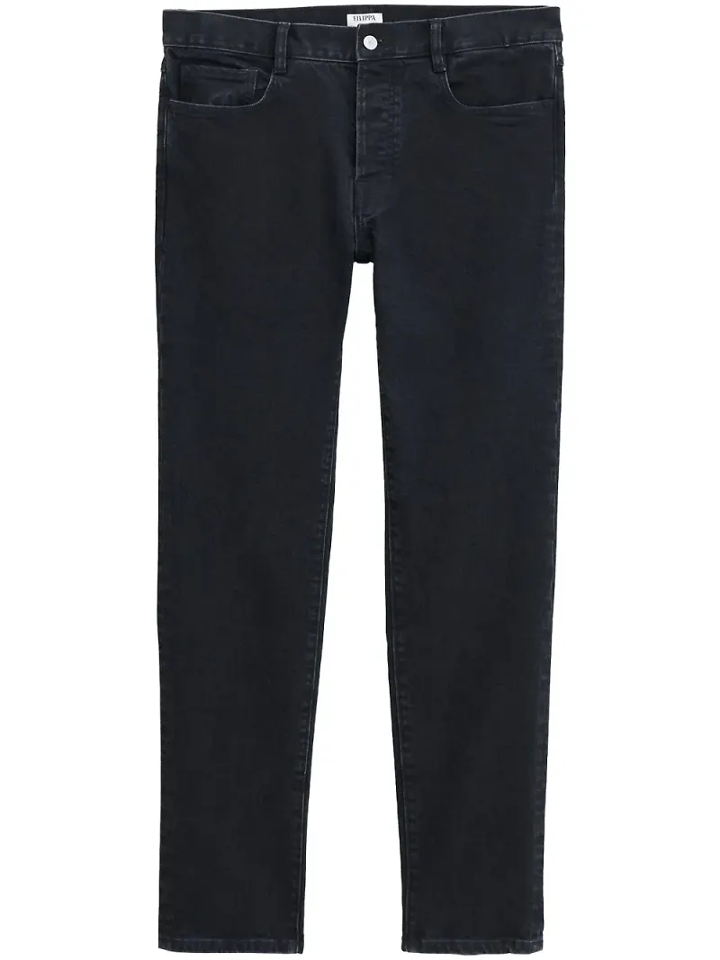 Filippa K tvättade jeans med rak passform - Svart
