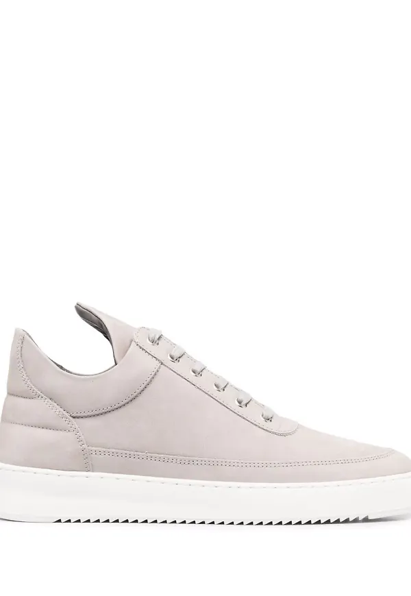 Filling Pieces höga lädersneakers - Grå