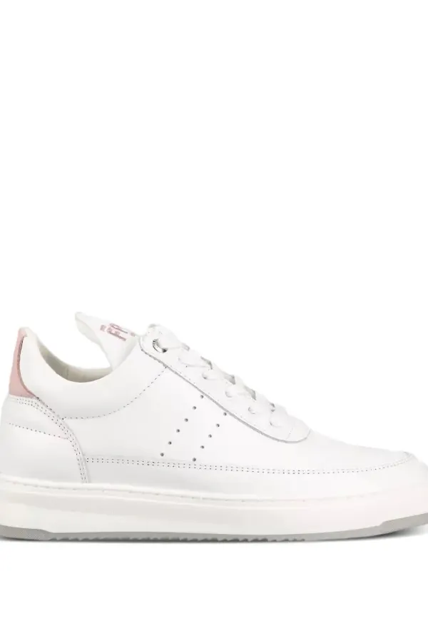 Filling Pieces låga lädersneakers - Vit