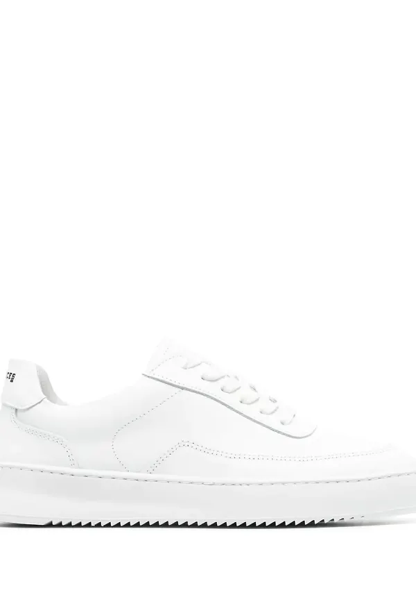 Filling Pieces låga lädersneakers - Vit