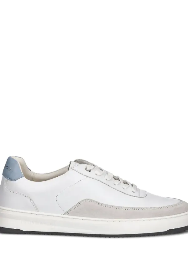 Filling Pieces sneakers med mockapanel - Vit