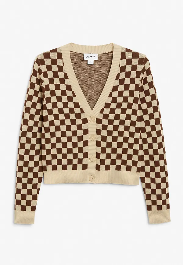 Fine knit cardigan - Beige
