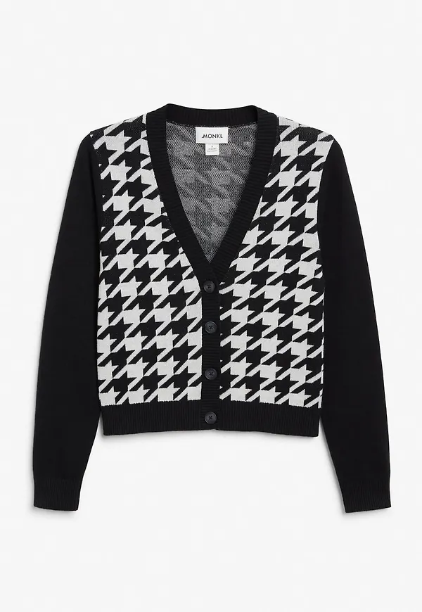 Fine knit cardigan - Black