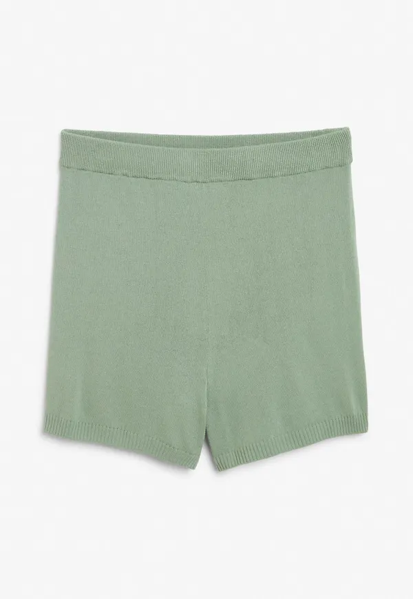 Fine knit shorts - Green