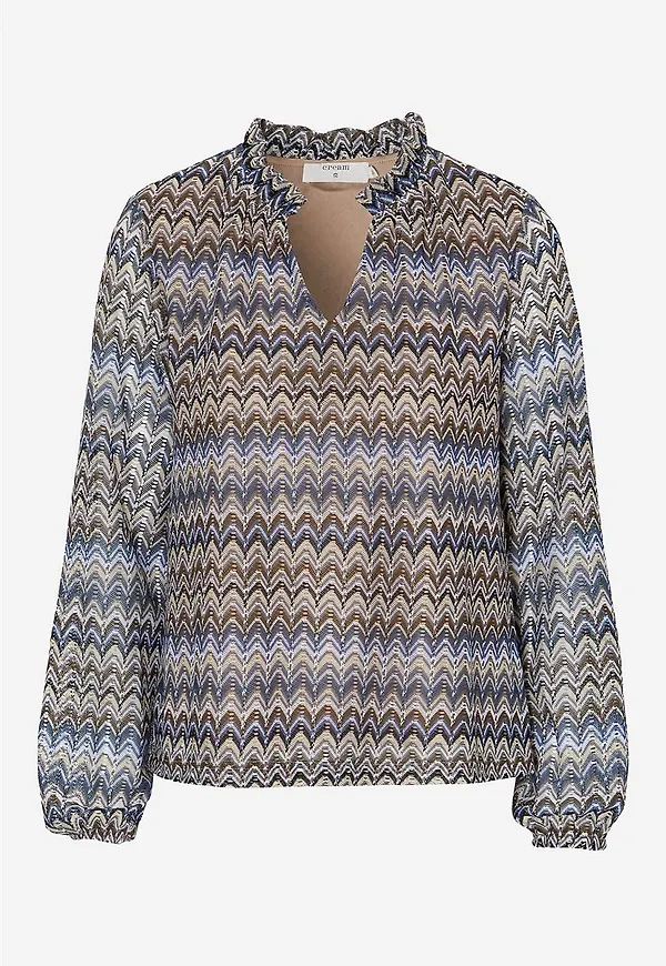 Finstickad blus Cova