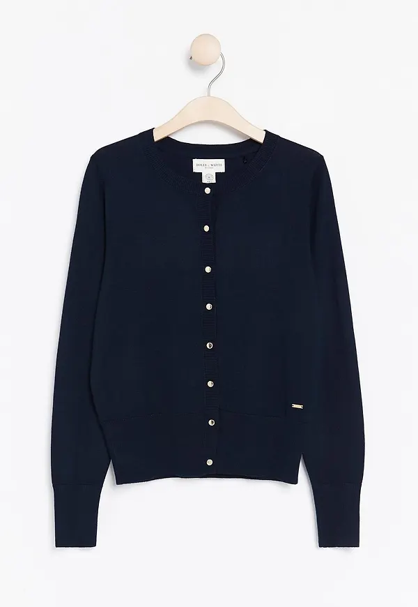 Finstickad cardigan