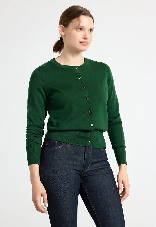 Finstickad cardigan