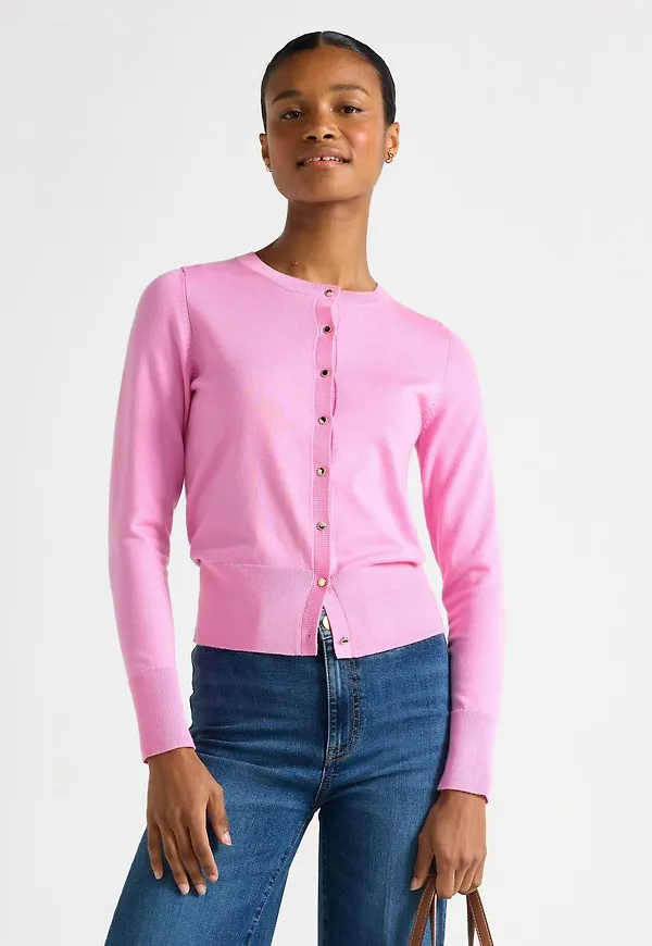 Finstickad cardigan