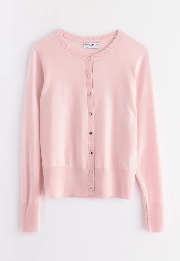 Finstickad cardigan