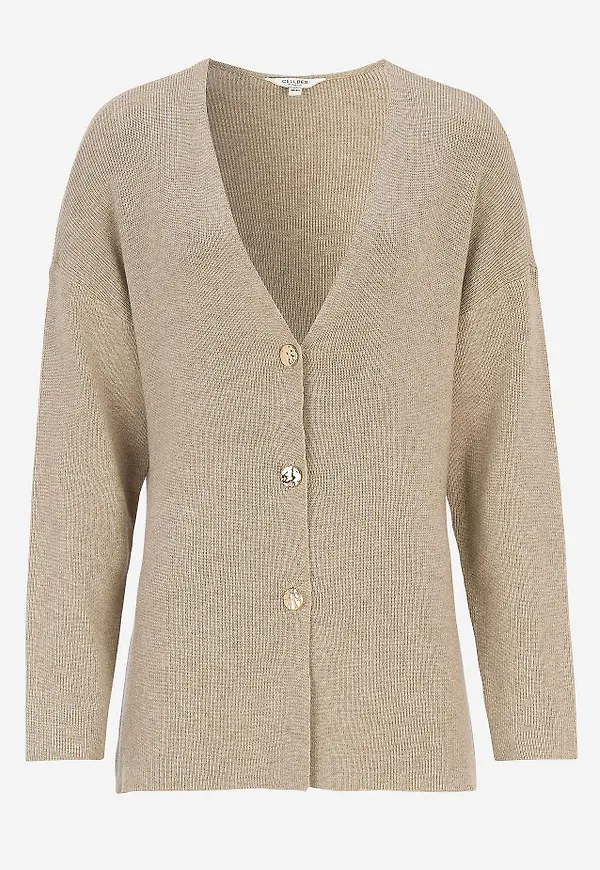 Finstickad cardigan