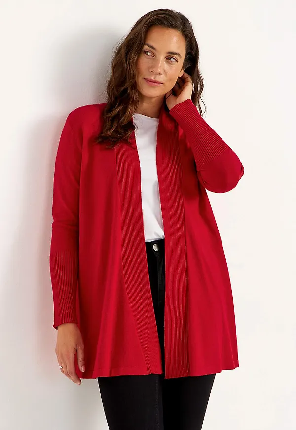 Finstickad cardigan