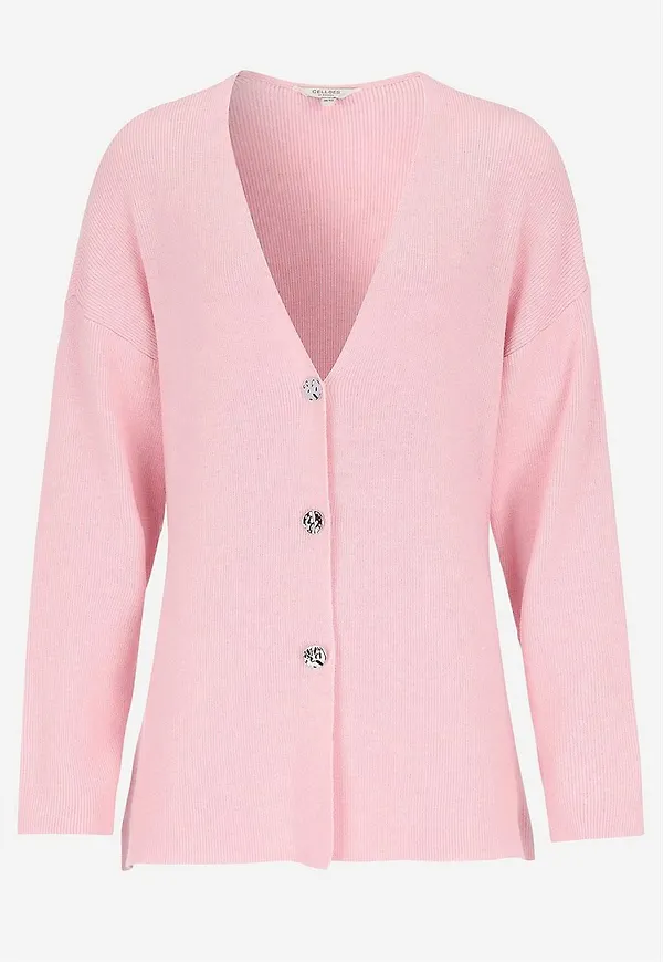 Finstickad cardigan