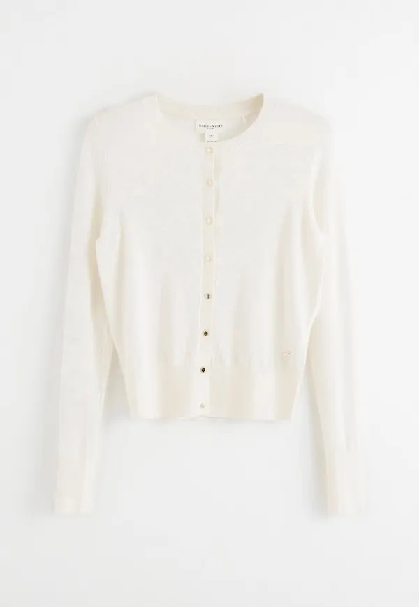 Finstickad cardigan